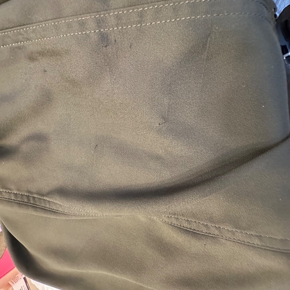 WHBM Olive Green Silky Cargo Pant - Picture 7 of 15